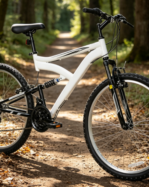 High-Carbon Steel 18-Speed Dual-Suspension Mountain Bike